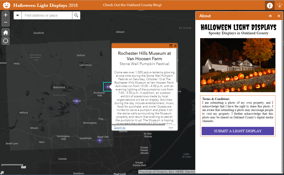 Check Out Oakland County’s Crowdsourced Halloween Displays Map