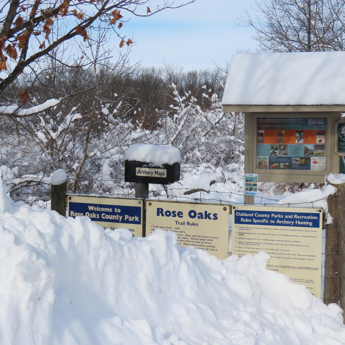 Trail entrance at Rose Oaks County Park