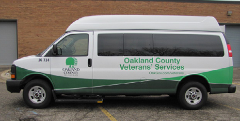 Oakland County Veterans' Services Transportation Program Bus